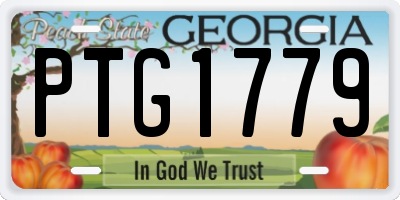 GA license plate PTG1779