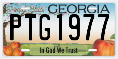 GA license plate PTG1977