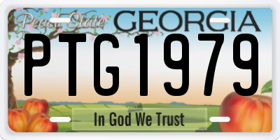 GA license plate PTG1979