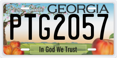 GA license plate PTG2057