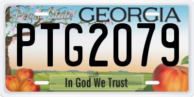GA license plate PTG2079