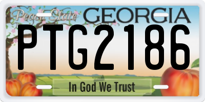 GA license plate PTG2186