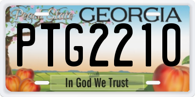 GA license plate PTG2210