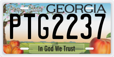 GA license plate PTG2237