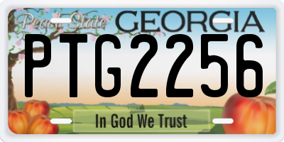 GA license plate PTG2256