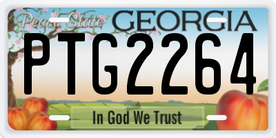 GA license plate PTG2264