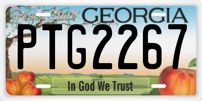 GA license plate PTG2267