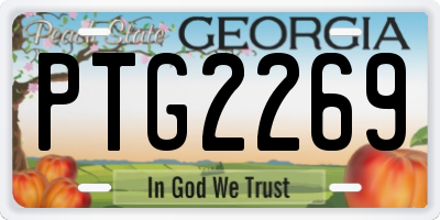 GA license plate PTG2269