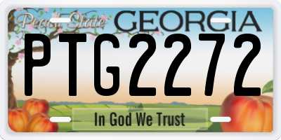 GA license plate PTG2272