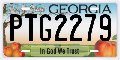 GA license plate PTG2279