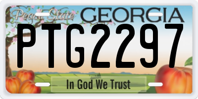 GA license plate PTG2297