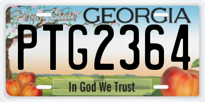 GA license plate PTG2364