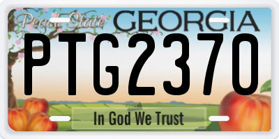 GA license plate PTG2370