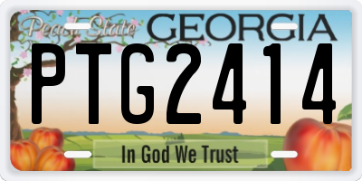 GA license plate PTG2414