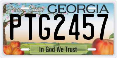 GA license plate PTG2457