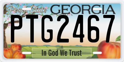 GA license plate PTG2467