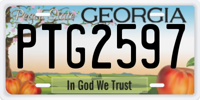 GA license plate PTG2597
