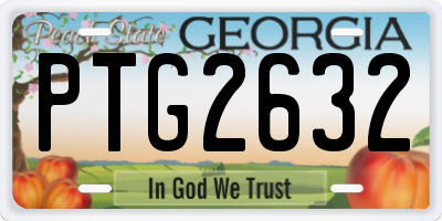 GA license plate PTG2632