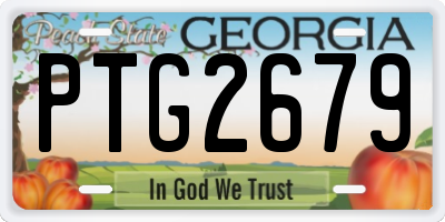 GA license plate PTG2679