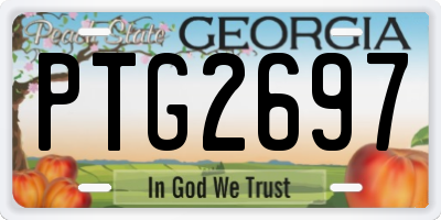 GA license plate PTG2697
