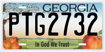 GA license plate PTG2732