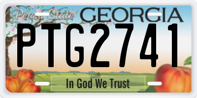 GA license plate PTG2741