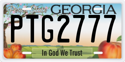 GA license plate PTG2777