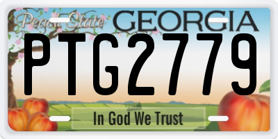 GA license plate PTG2779