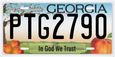 GA license plate PTG2790