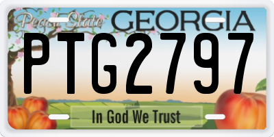 GA license plate PTG2797