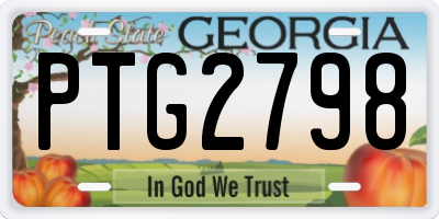 GA license plate PTG2798