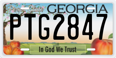 GA license plate PTG2847
