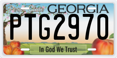 GA license plate PTG2970