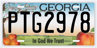 GA license plate PTG2978