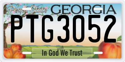 GA license plate PTG3052