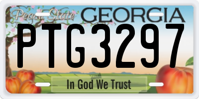 GA license plate PTG3297