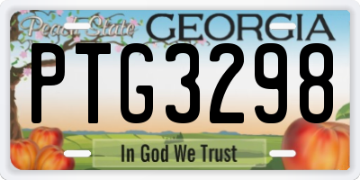 GA license plate PTG3298