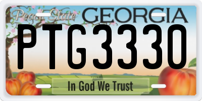 GA license plate PTG3330