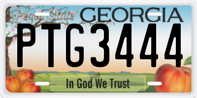 GA license plate PTG3444