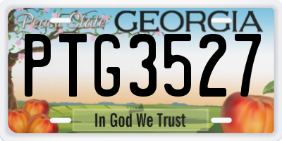 GA license plate PTG3527