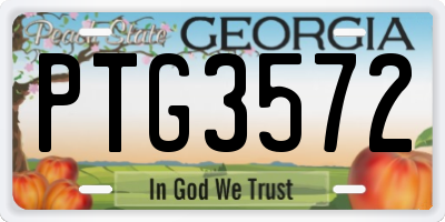 GA license plate PTG3572