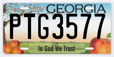 GA license plate PTG3577