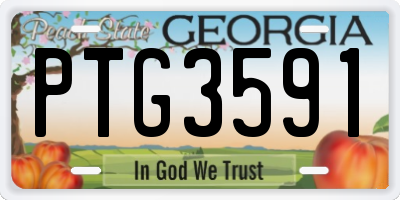 GA license plate PTG3591