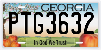 GA license plate PTG3632