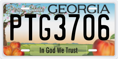 GA license plate PTG3706