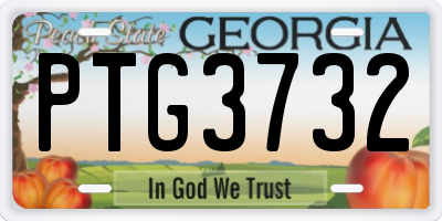 GA license plate PTG3732