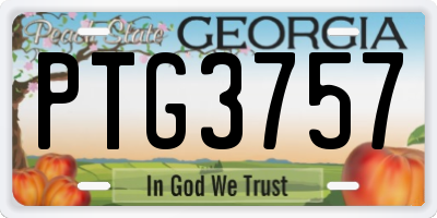 GA license plate PTG3757