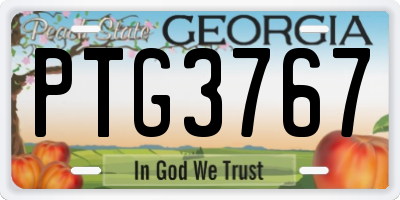 GA license plate PTG3767