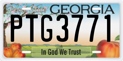 GA license plate PTG3771