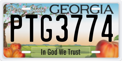 GA license plate PTG3774